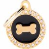 Myfamily-Glam-Strass-Bein-ID-merke-sort-gull.jpg Myfamily Glam Strass Bein ID-merke sort-gull