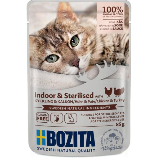 Bozita Feline Indoor og sterilisert, Kylling og Kalkun i Gelé