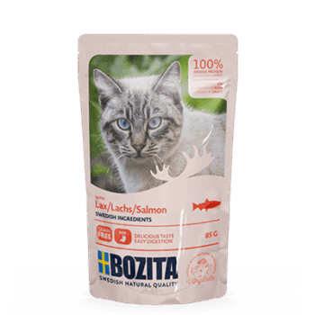 Bozita Feline kjøttbiter i saus med laks – 85 g