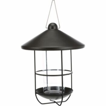 Utefuglautomat i metall-plastikk 500ml ø19cm sort halvmatt