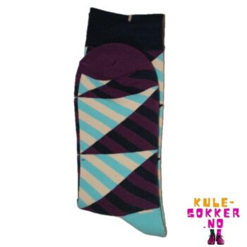 Sokker med Trekanter Lilla Lyseblå