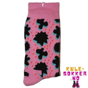 Svarte Figurer på Rosa Sokker