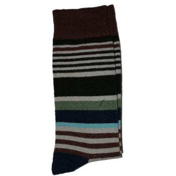 Sokk Stripete Brun og Blå