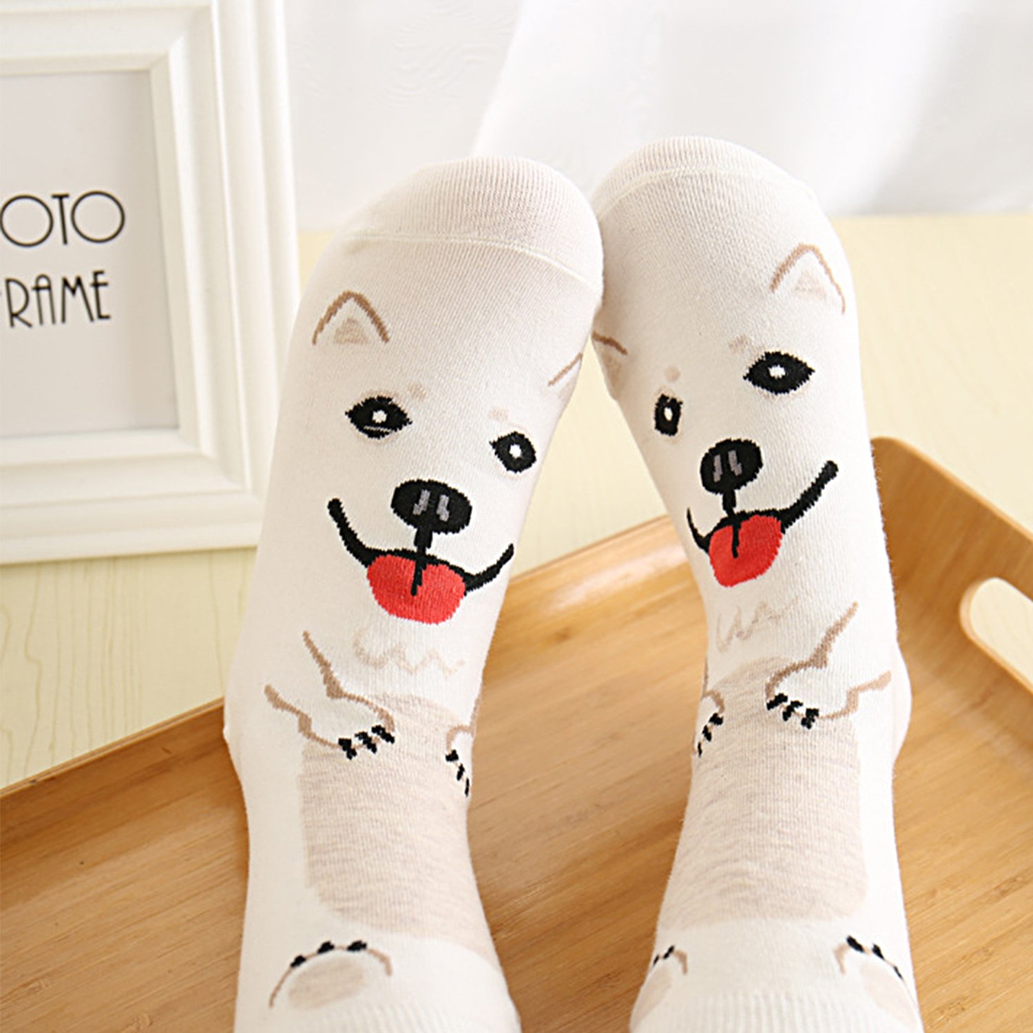 Sokker med Valpemotiv Onesize Bomull