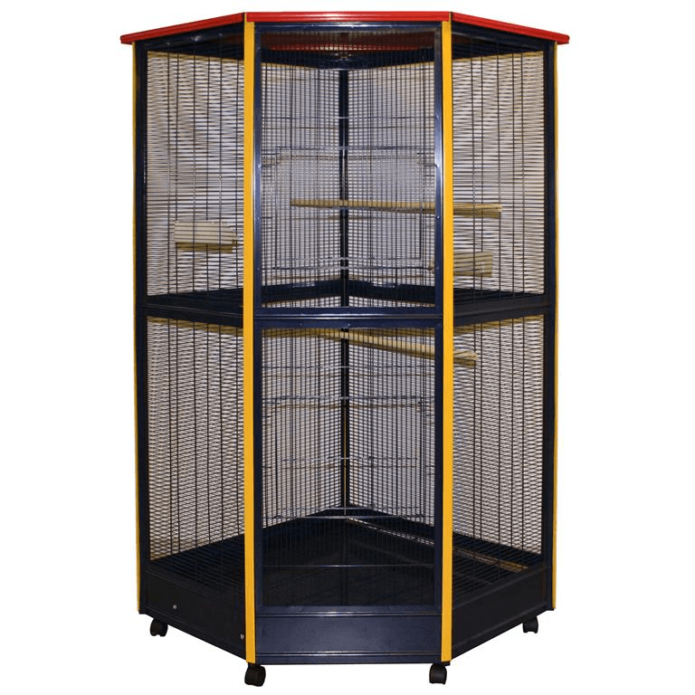 GD General Fuglebur Blå/Gul/Rød 95x95x185 cm