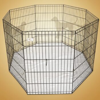 Innhegning/valpegrind 60X76cm 8 seksjoner svart