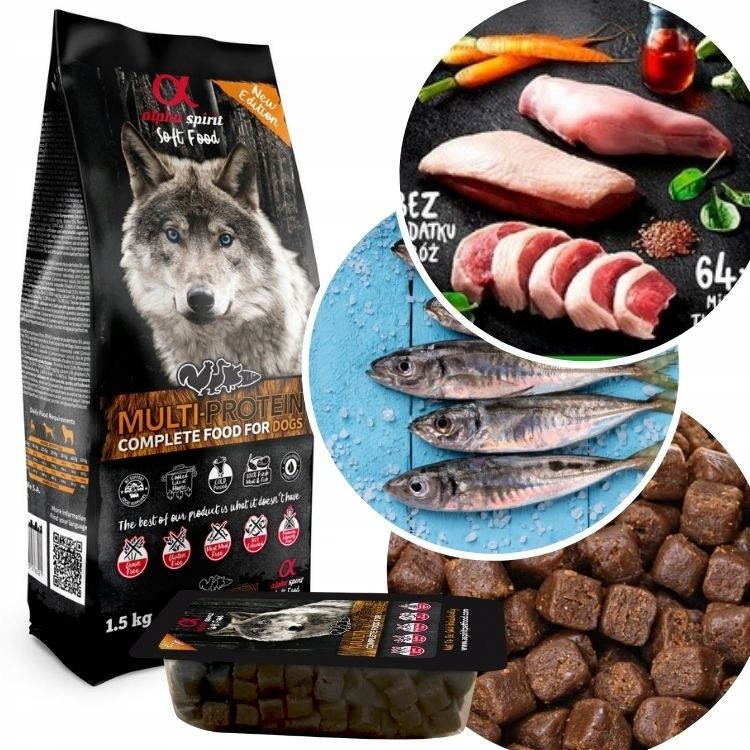 Alpha Spirit Semi-Moist Multiprotein Komplettfôr-Godbiter