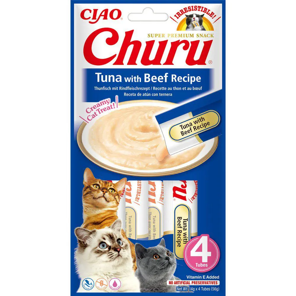 Ciao Churu katt Tunfisk med biff 4stk