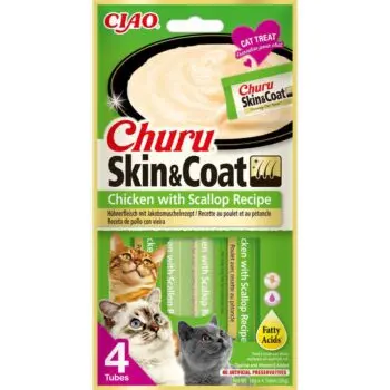 Churu Skin and Coat- Chicken and Scallop 4st