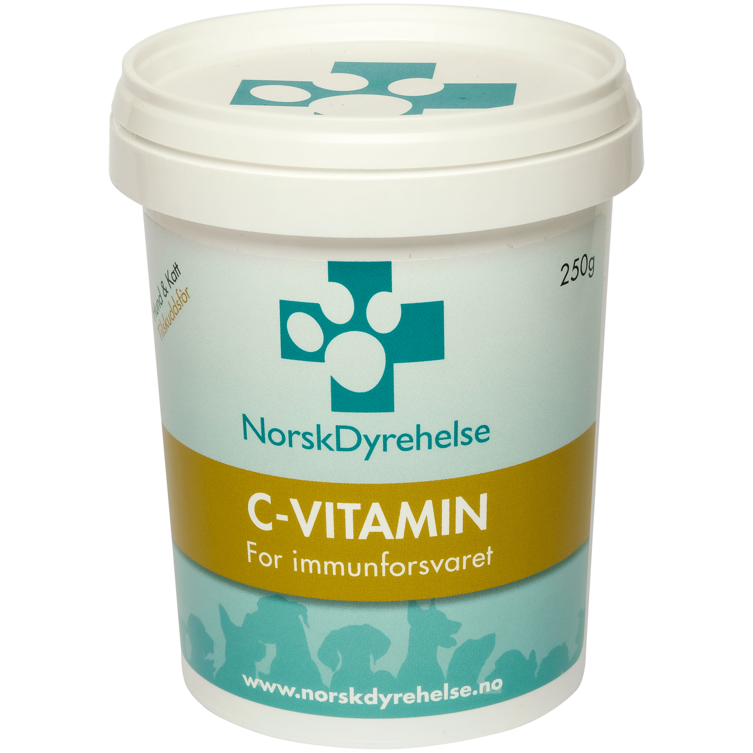 Norsk Dyrehelse C-Vitamin Kosttilskudd Hund og Katt 250 gr