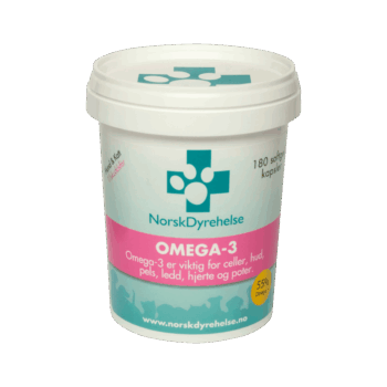 Norsk Dyrehelse Omega 3-kapsler Kosttilskudd Hund Og Katt 180 kapsler