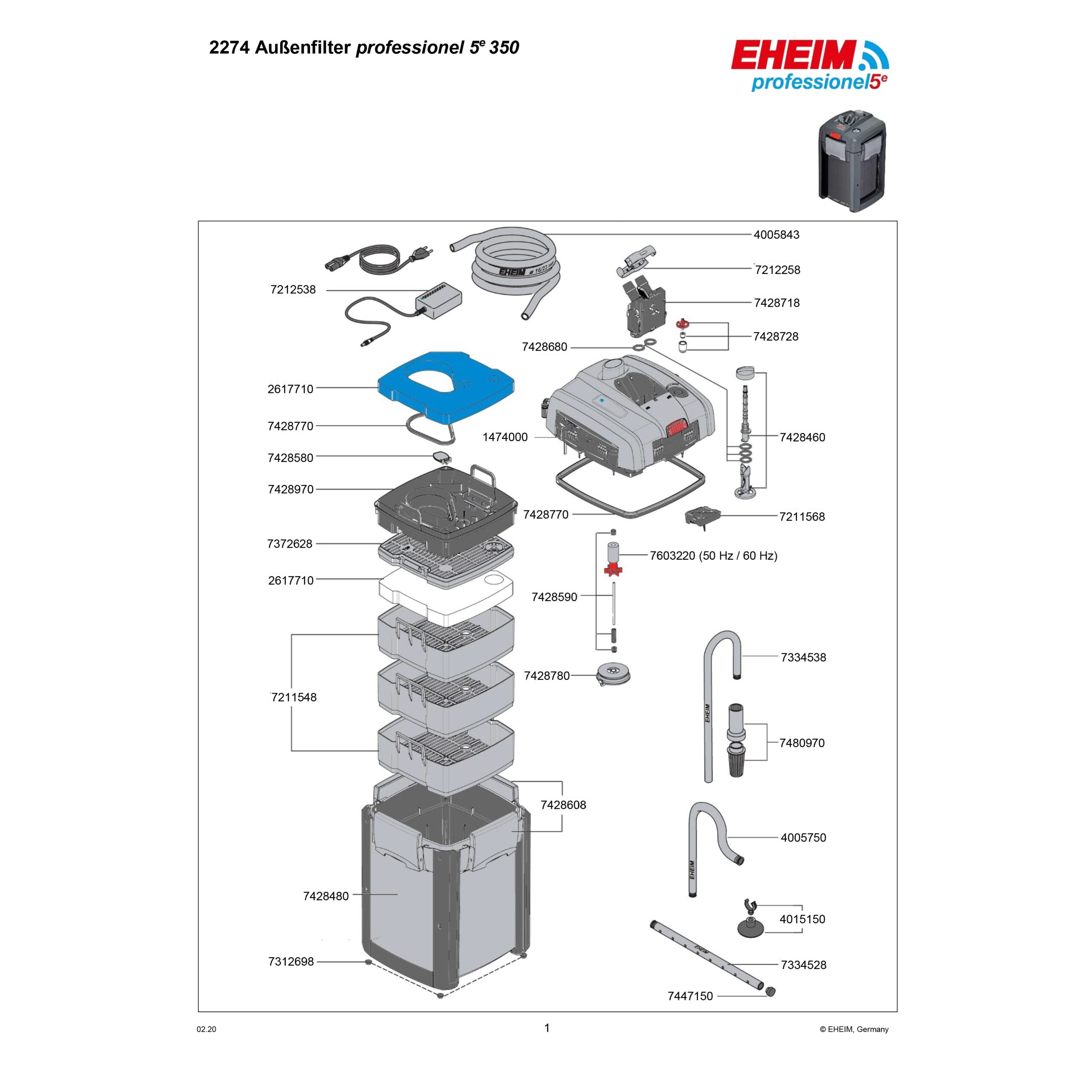 Eheim utvendig filter pro 5e 350-450-700