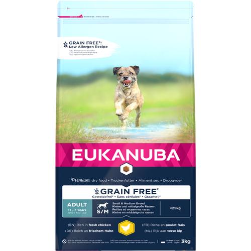 Eukanuba Grain Free Adult Small & Medium Breed Chicken Eukanuba Grain Free Adult Small & Medium Breed Chicken