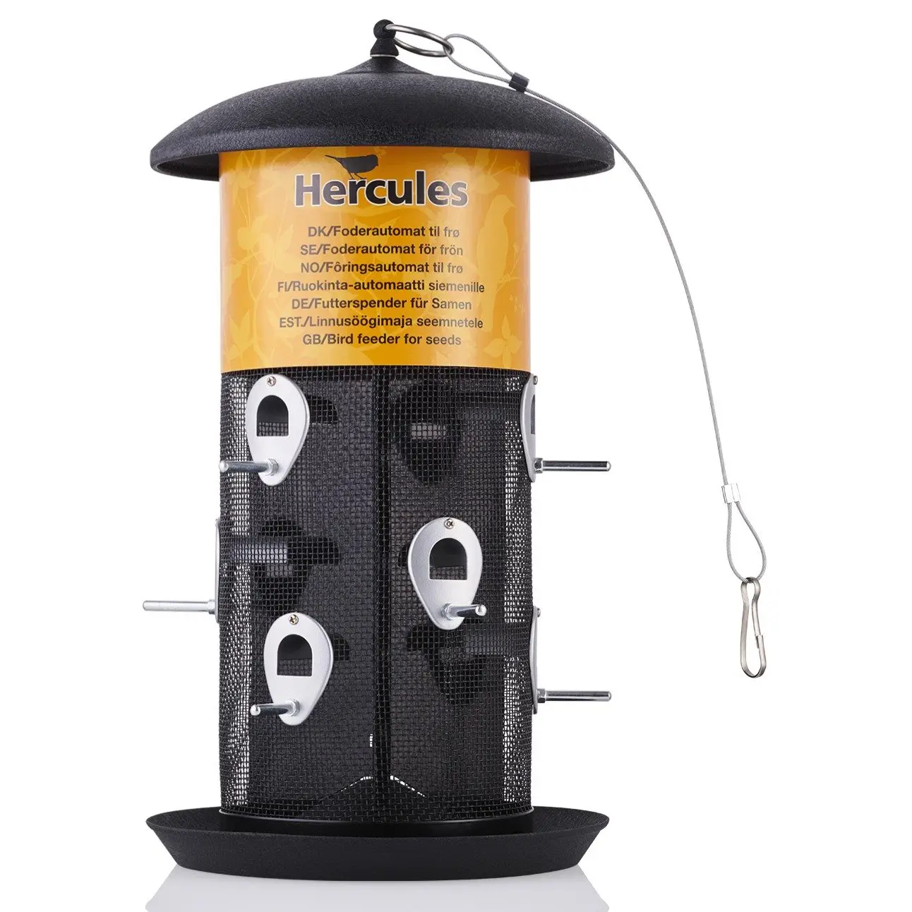 Hercules Rund XXL frøautomat - sortlakkert metall