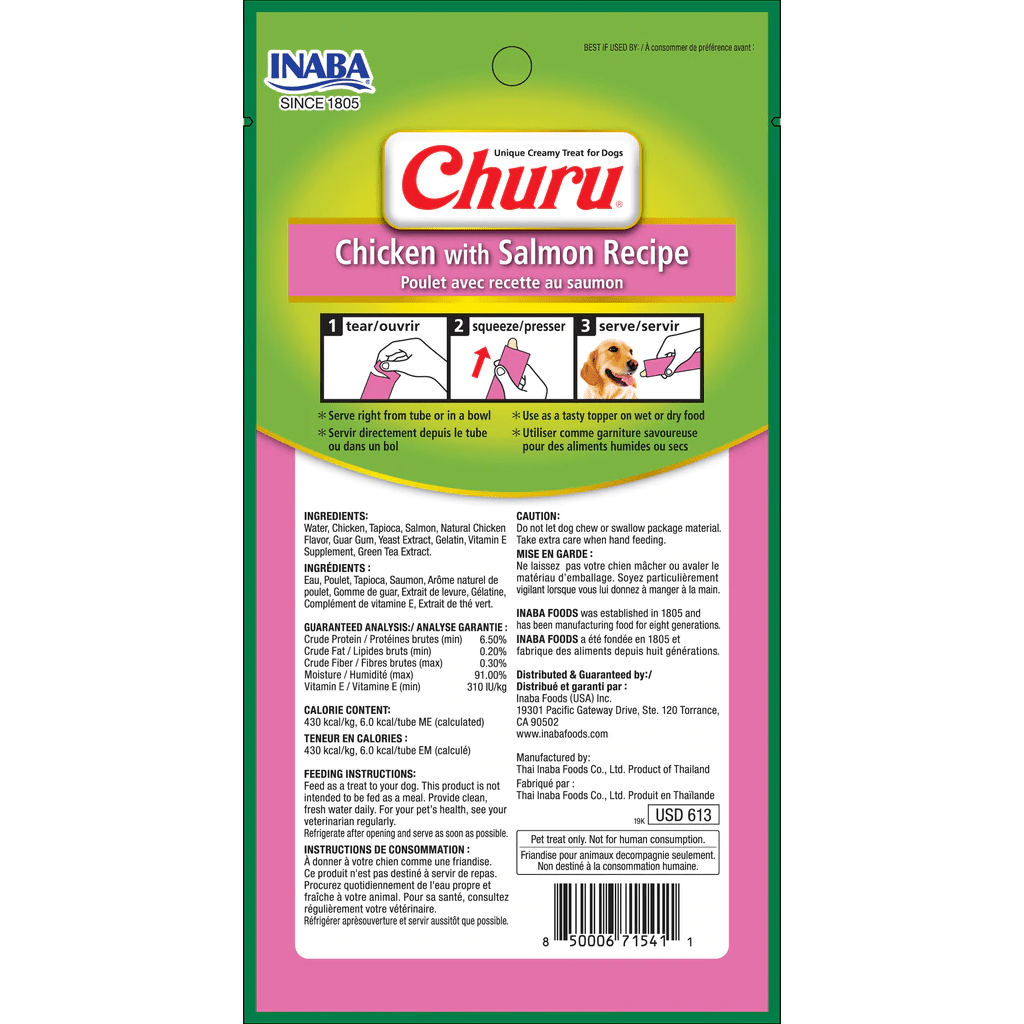 Inaba Churu kylling med laks for hund 4stk