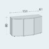 Juwel Akvariebord Sbx Vision 450 151x61x80cm Juwel Akvariebord Sbx Vision 450 151x61x80cm