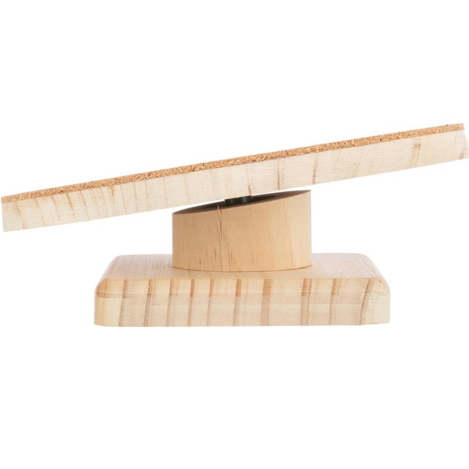 Lu00f8petallerken i treverk og kork