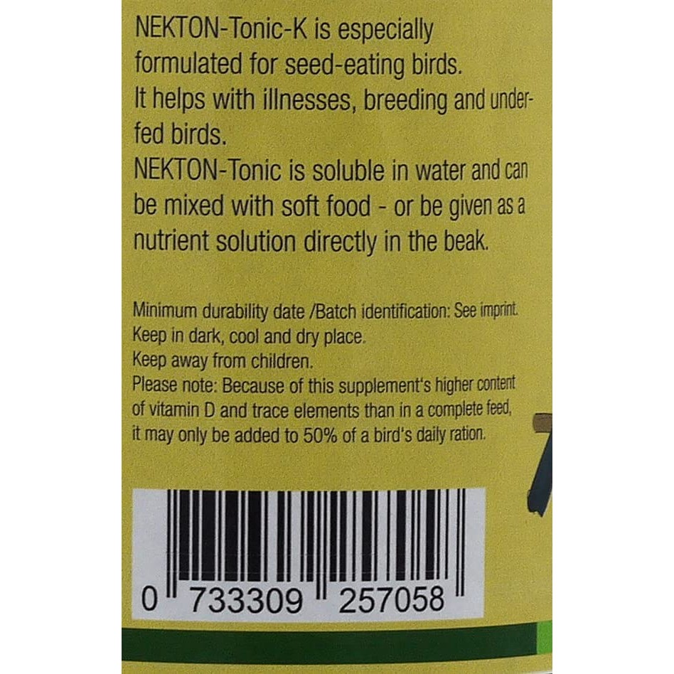 Nekton Tonic K for fru00f8spisende fugler 200 gram
