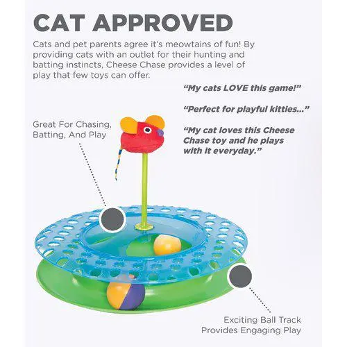 Petstages katteleke Cheese Chase med Catnip Petstages katteleke Cheese Chase med Catnip