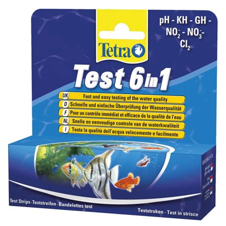 Tetra testset 6in1 25st GH/KH/NO2/NO3/PH/Cl2