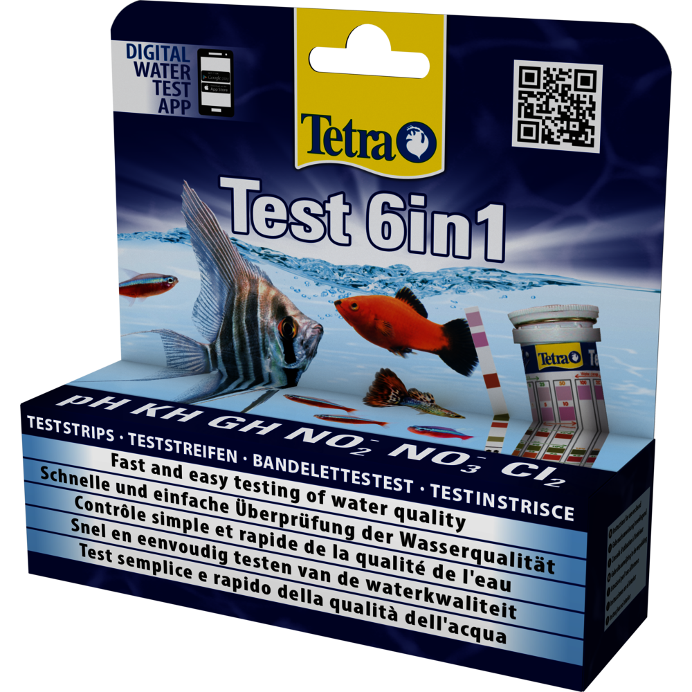 Tetra testset 6in1 25st GH/KH/NO2/NO3/PH/Cl2