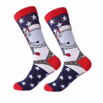 Sokk med Astronaut og Hvite Sjerner