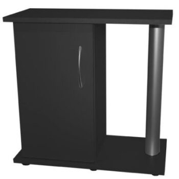 Akvariebord svart med rør, skap og 1 dør 60x30x60cm