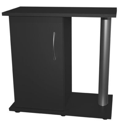 Akvariebord svart med rør-skap og 1 dør 60x30x60cm