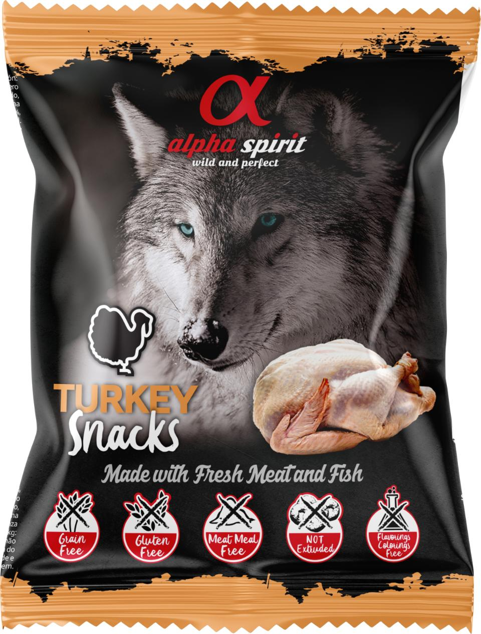 AlphaSpirit kalkun hundesnacks 50g