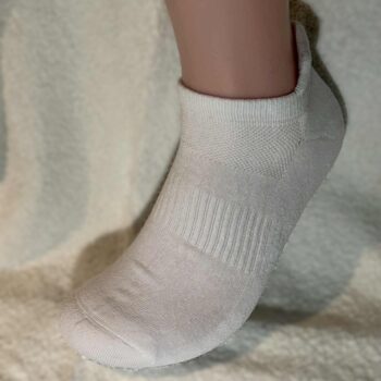 Ankelsokk i bambus hvit