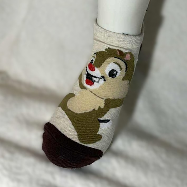 Ankelsokk med Ekorn brun tå