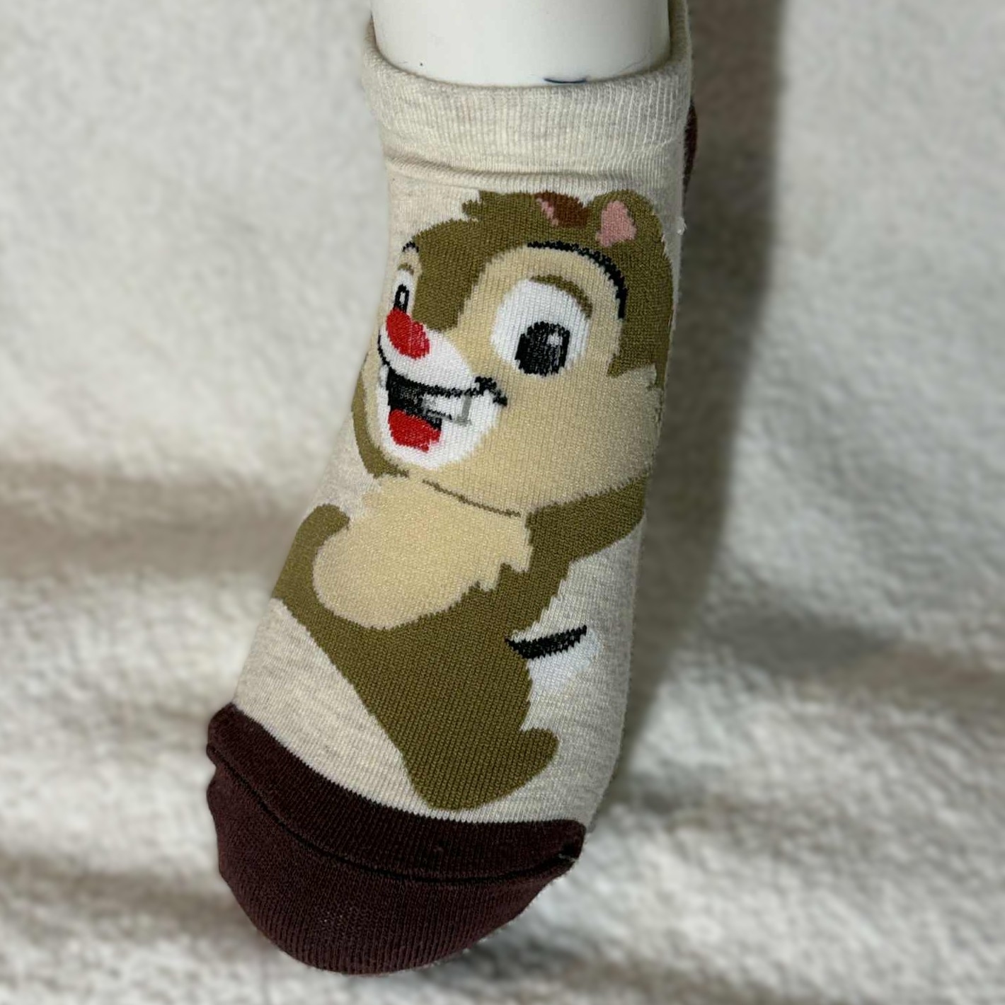 Ankelsokk med Ekorn brun tå