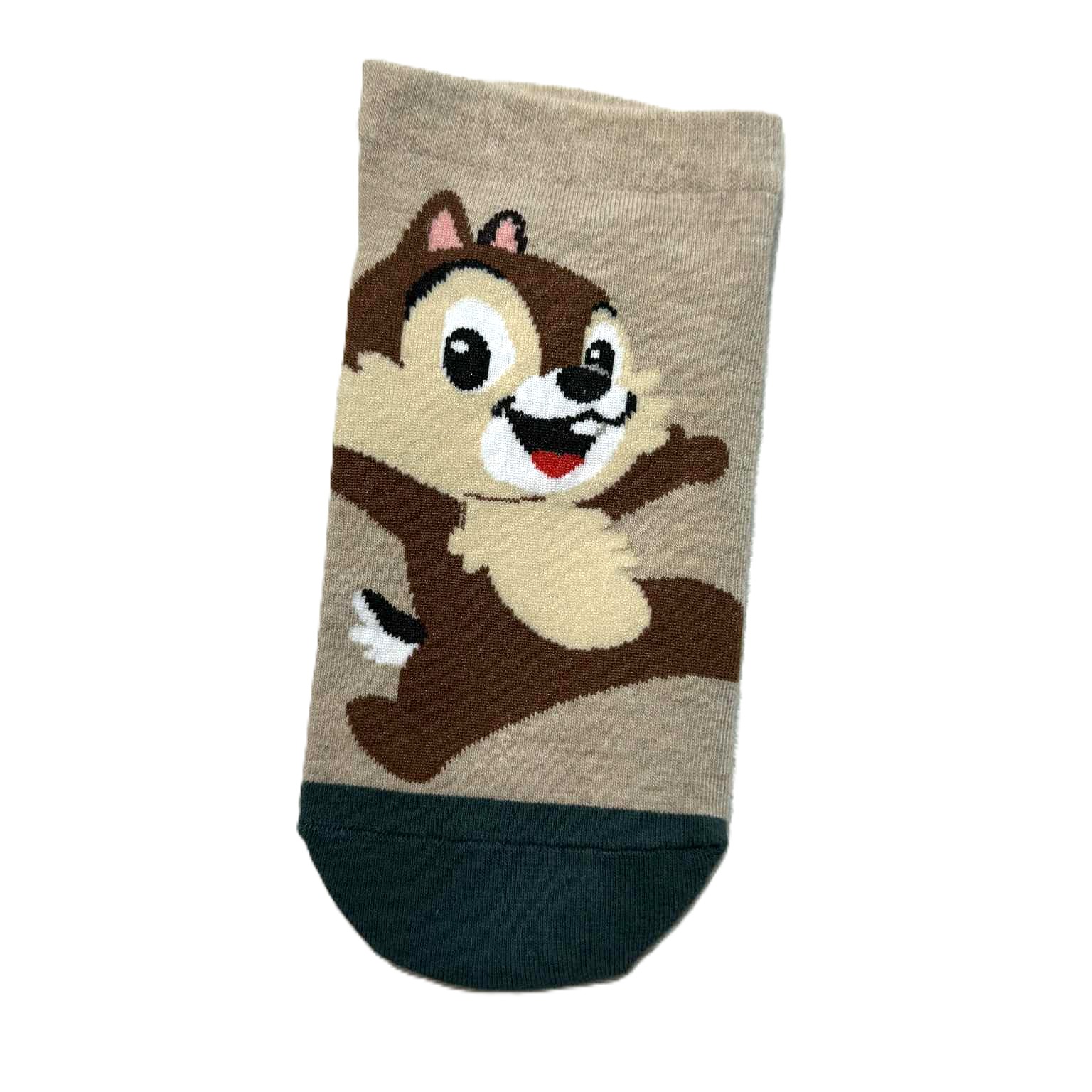 Ankelsokk med ekorn og grønn tå