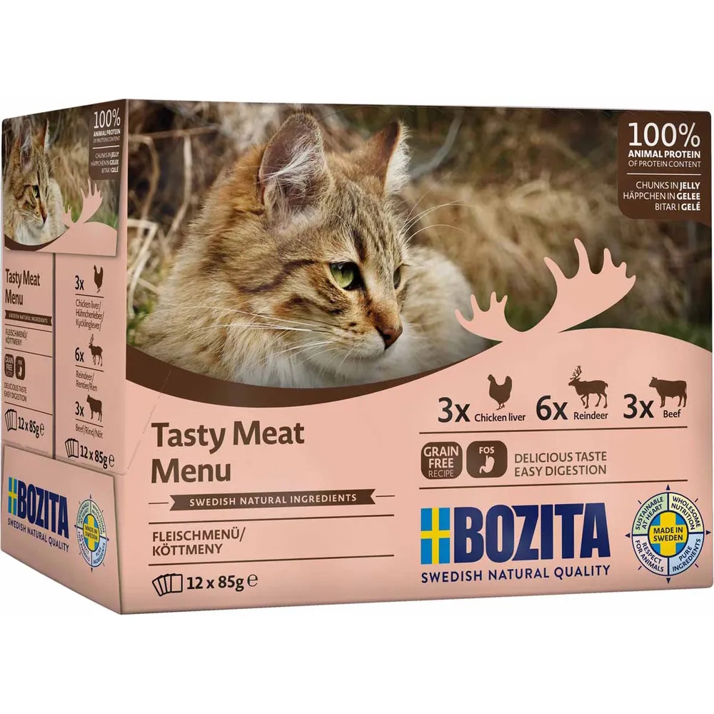 Bozita Feline Meat In Jelly Multibox 12pk Bozita Feline Meat In Jelly Multibox 12pk