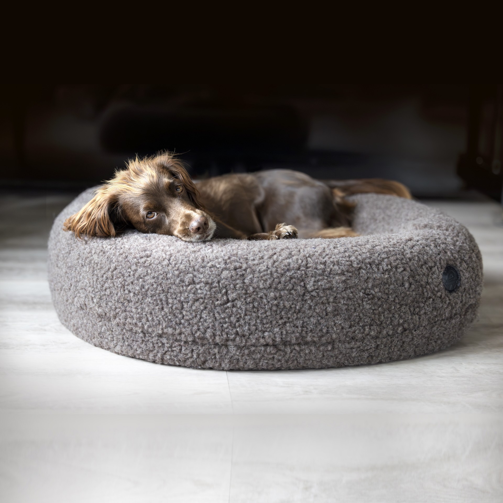 Canelana rund hundeseng i 100% ull