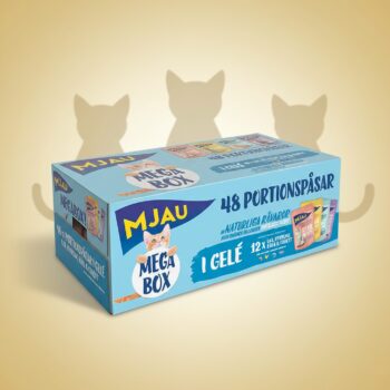 Mjau Megabox laks-kylling-reker-oksekju00f8tt pouches