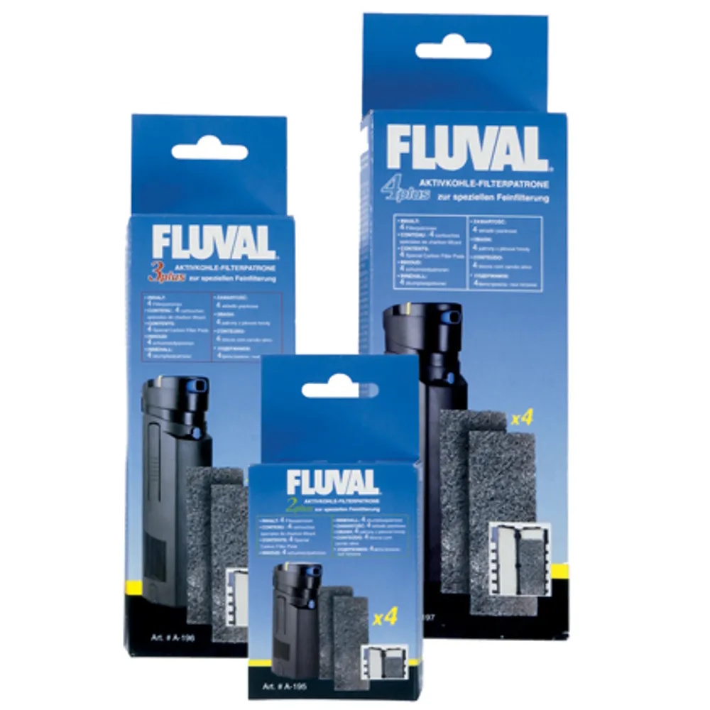 Filterplater Fluval 2 Plus 4st Aktivt Kull
