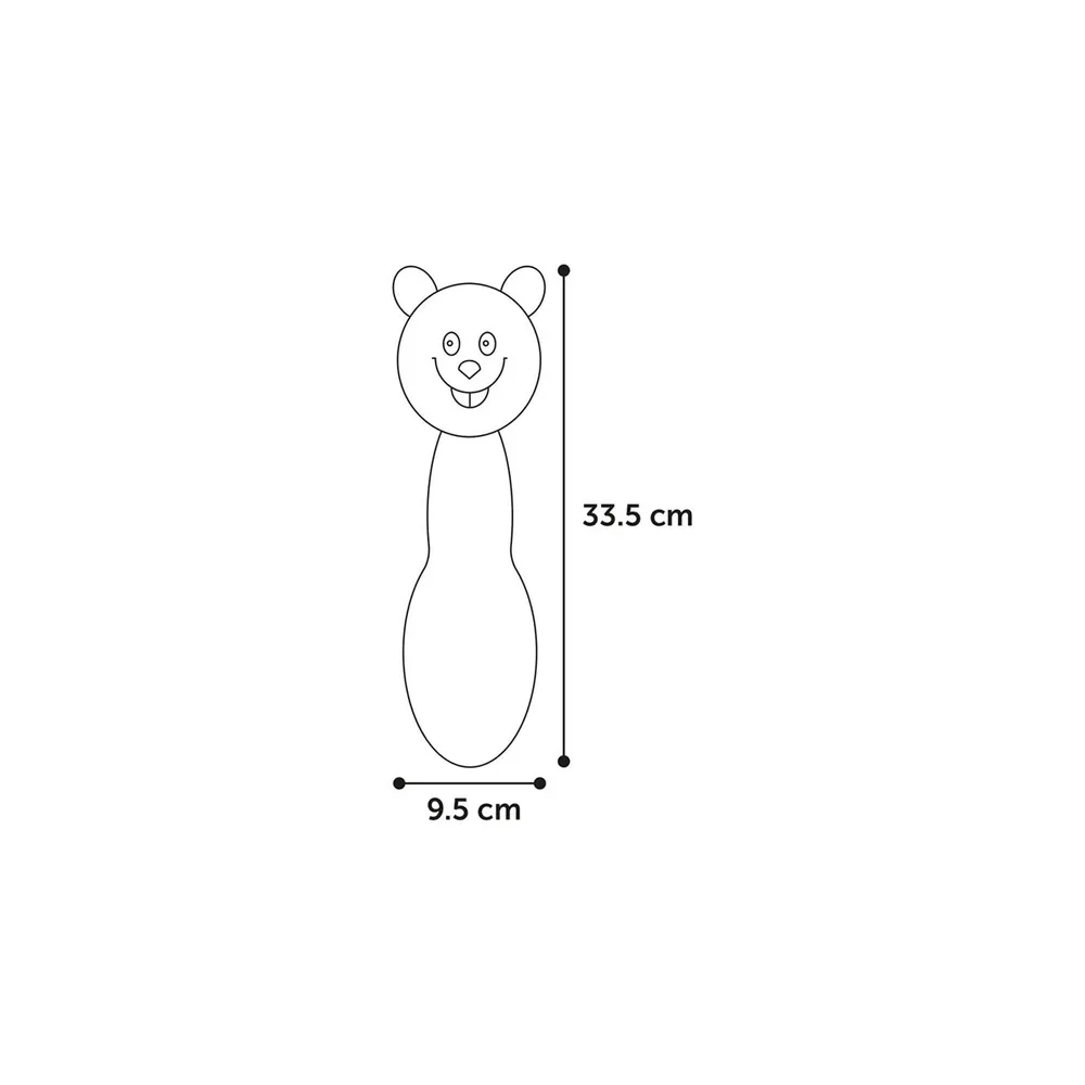 Flamingo Lulu Pipeleke Mus for Hund, Grå, 33 cm