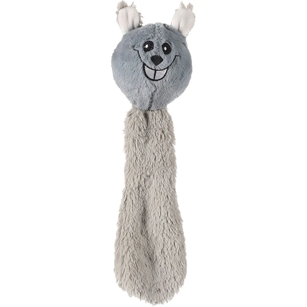 Flamingo Lulu Pipeleke Mus for Hund, Grå, 33 cm