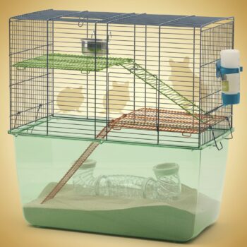 Ørkenrottebur Habitat 52X52.5X26cm med høy bunn