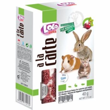 Lolo Pets A la Carte Flakes Rødbeter Snacks til Kanin / Gnager