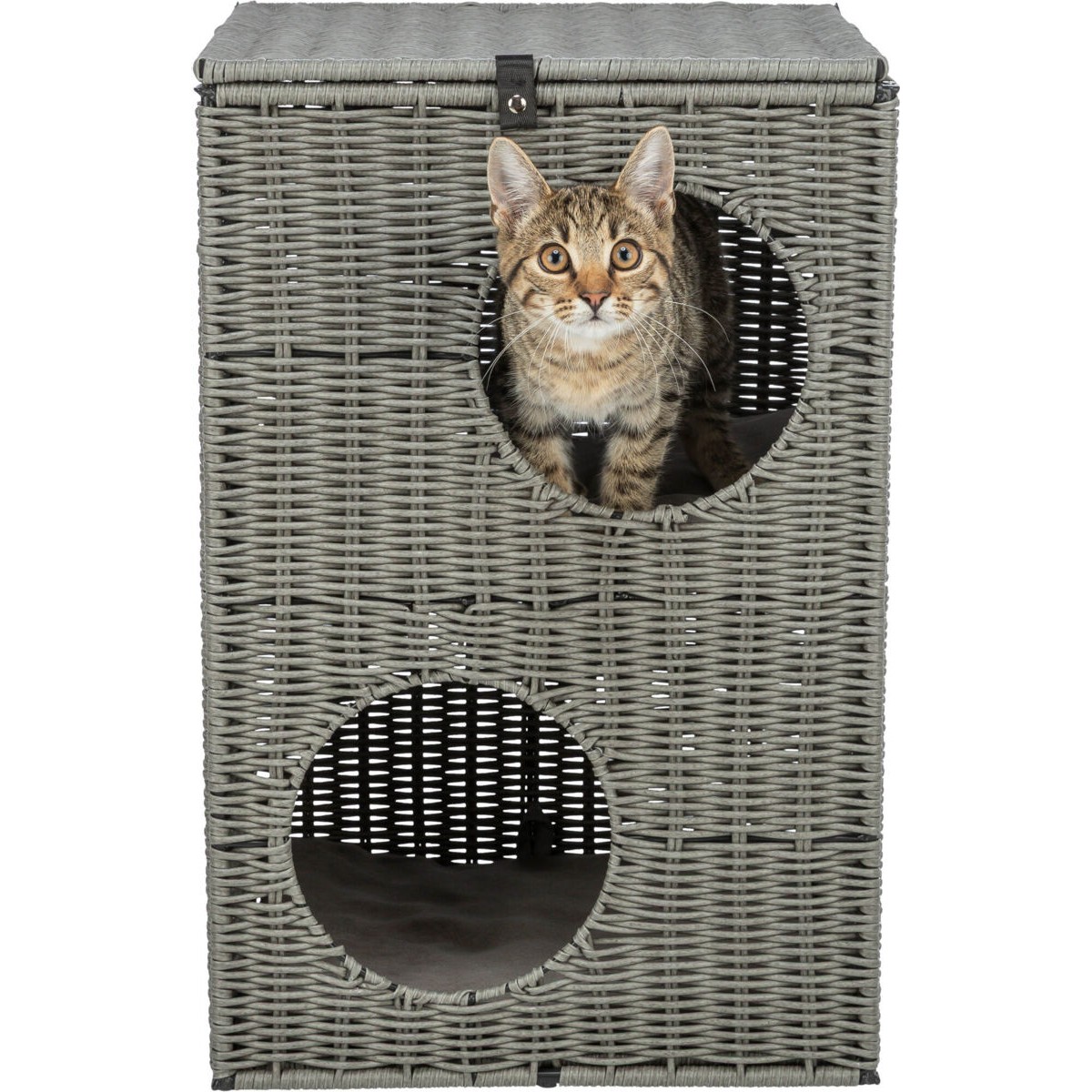 Kattehule 2 etasjer firkantet polyrattan Amalia-Trixie