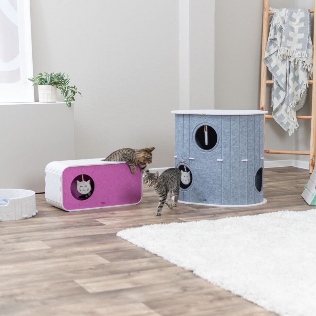 Kattehule i filt (2 etasjer) – Trixie Mare, oval