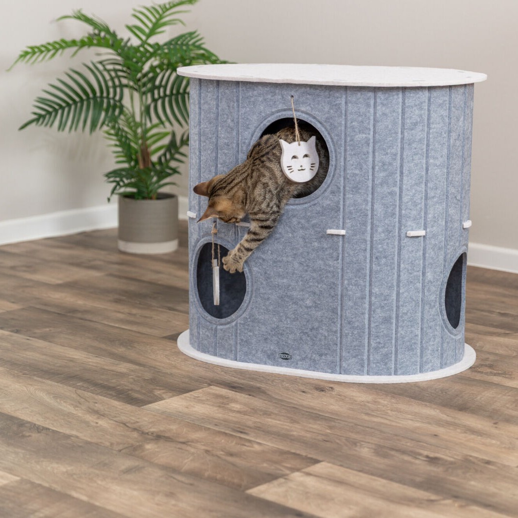 Kattehule i filt (2 etasjer) – Trixie Mare, oval