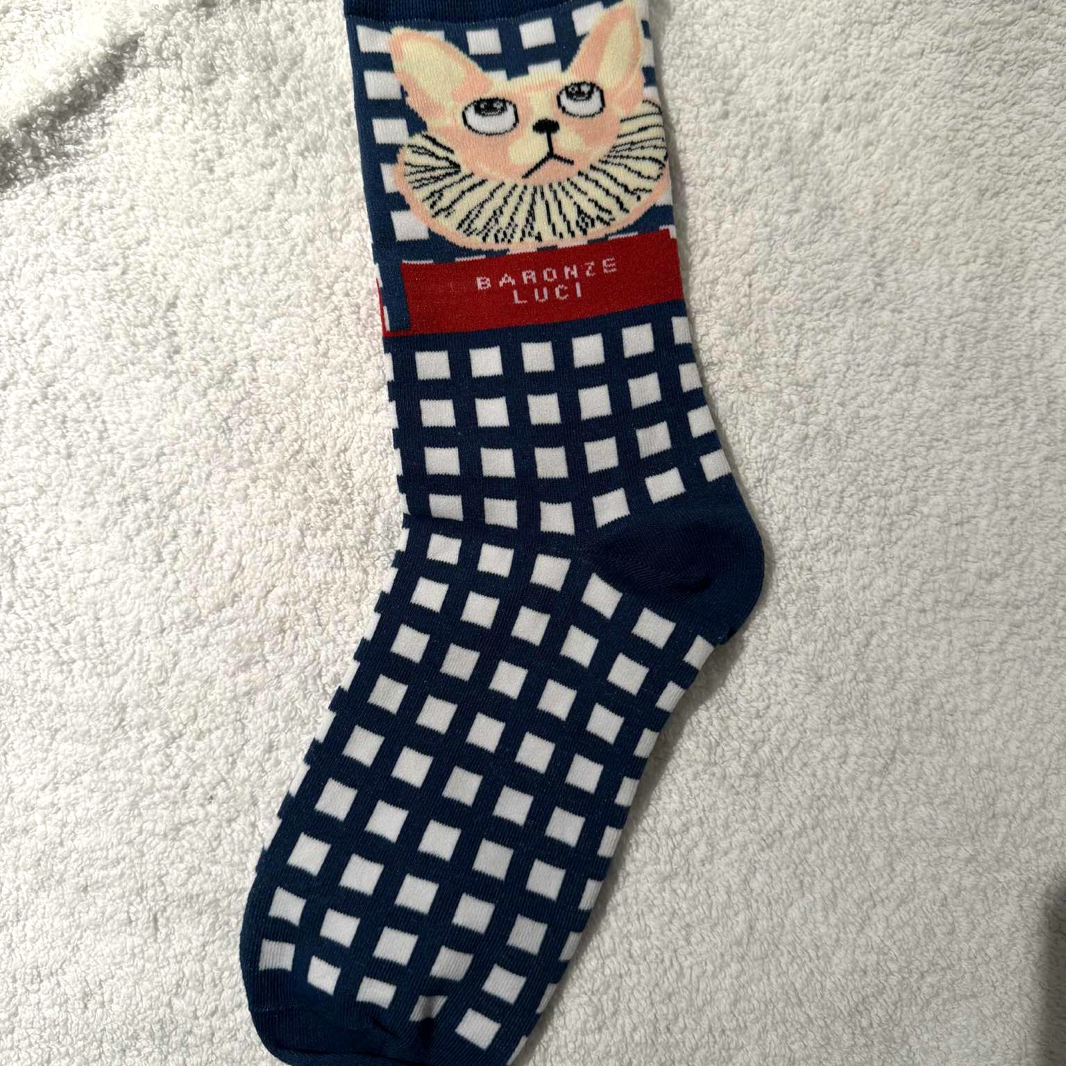 Kattesokk med ruter