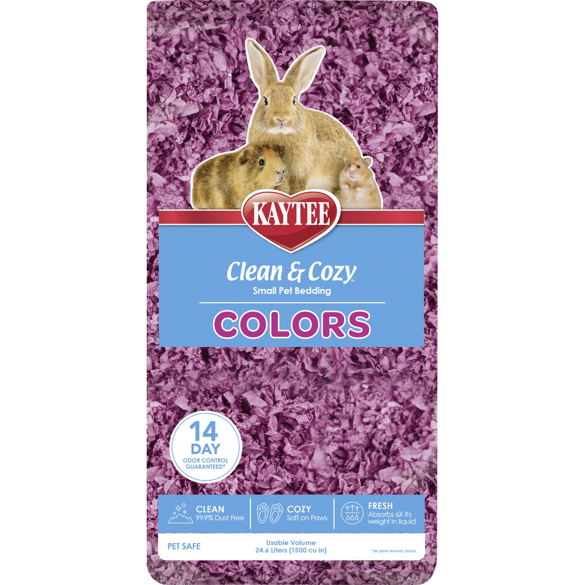 Kaytee Clean & Cozy Colors Plum – papirstrø til smådyr