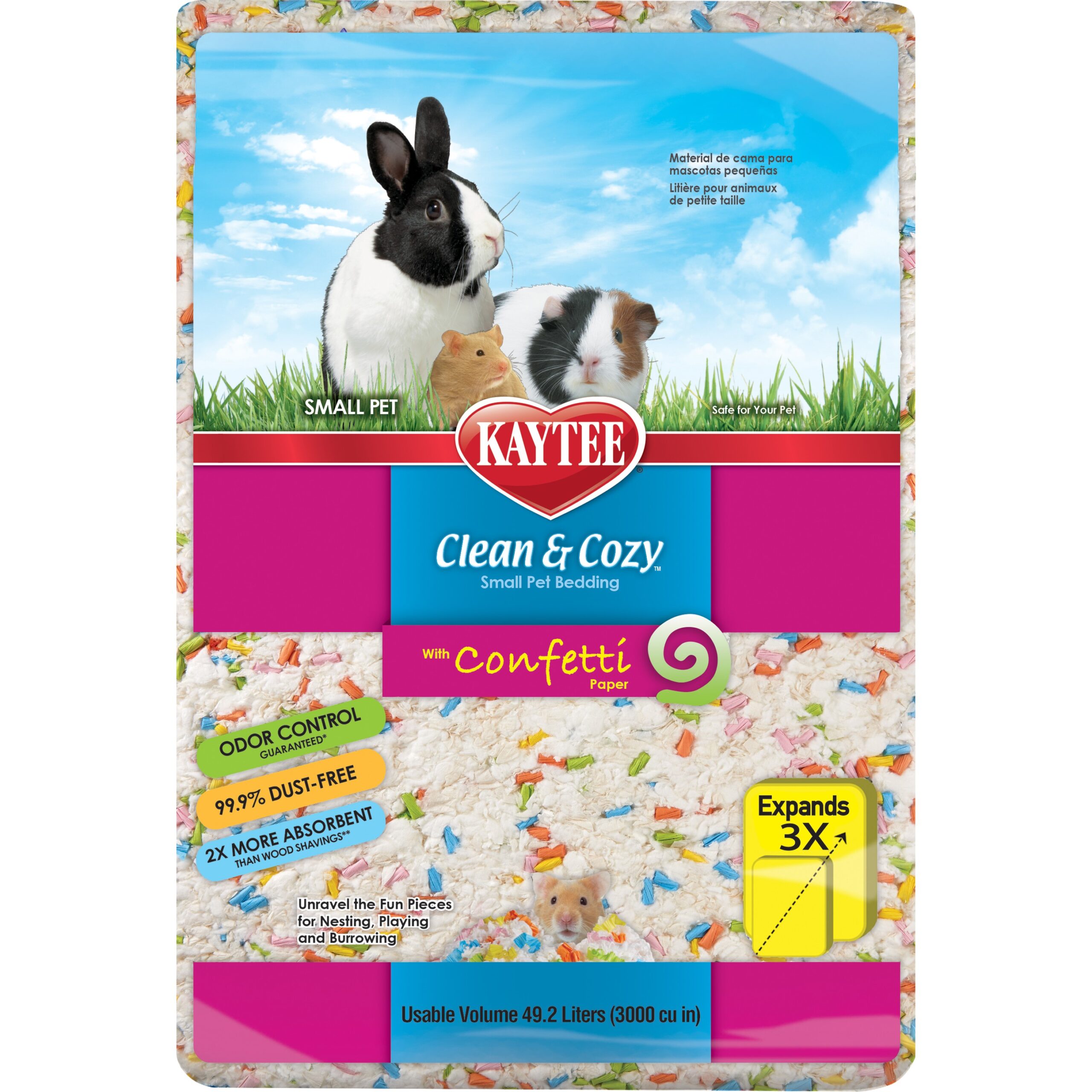 Kaytee Papirstrø til smådyr – Clean & Cozy Confetti