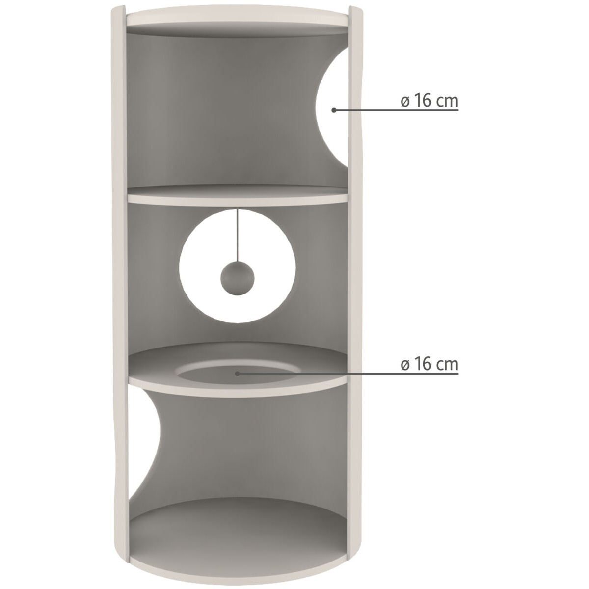 Klorehule Plysj 36X70cm 3Etasjer