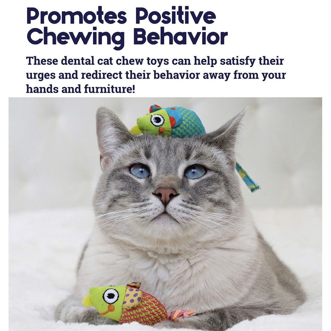 Petstages Catnip Chew Mice Dental Health