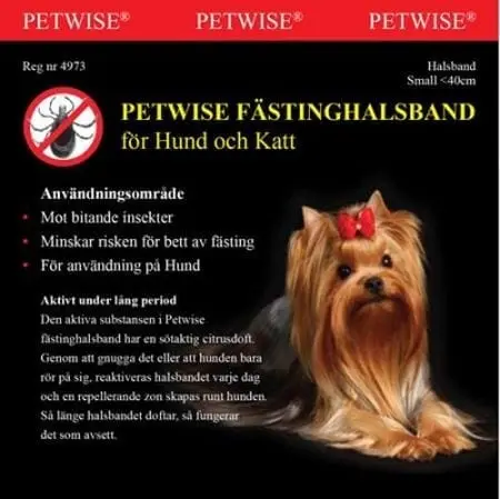 Petwise flåtthalsbånd for hund opp til 40 cm Petwise flåtthalsbånd for hund opp til 40 cm